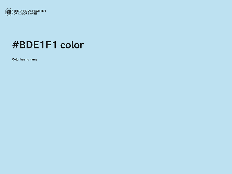 #BDE1F1 color image