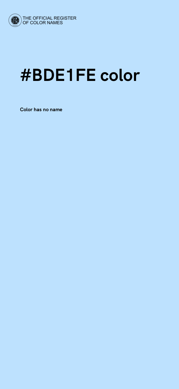 #BDE1FE color image
