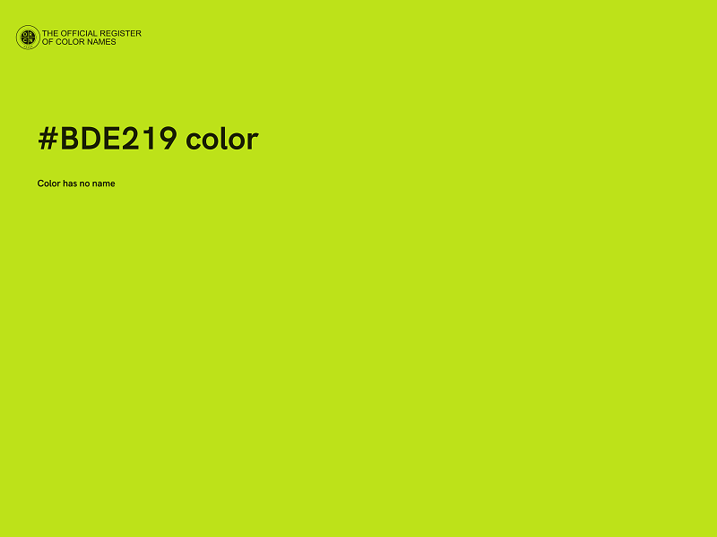 #BDE219 color image