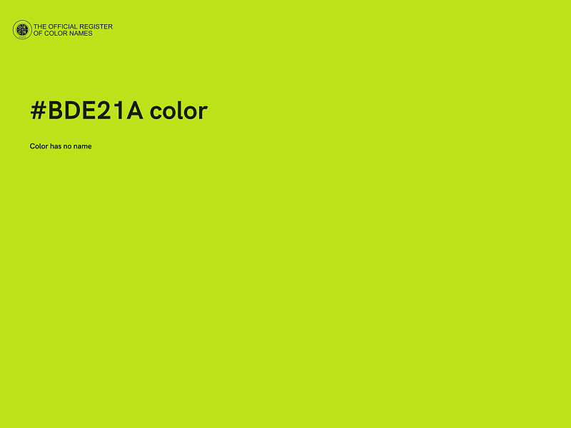 #BDE21A color image