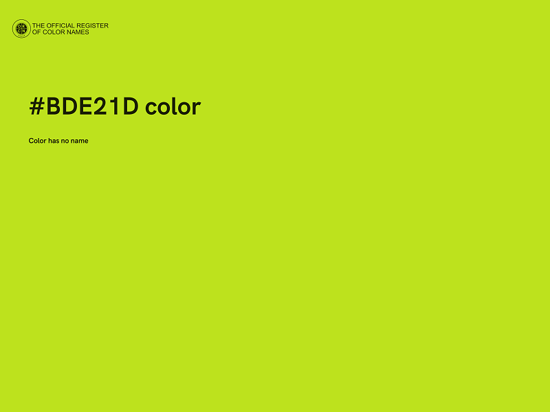 #BDE21D color image