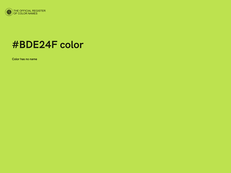#BDE24F color image