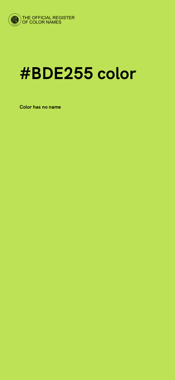 #BDE255 color image