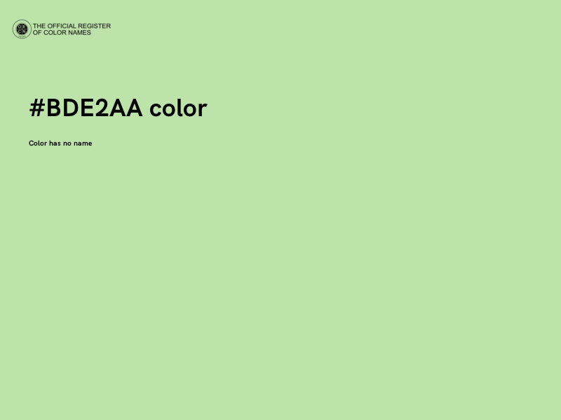 #BDE2AA color image