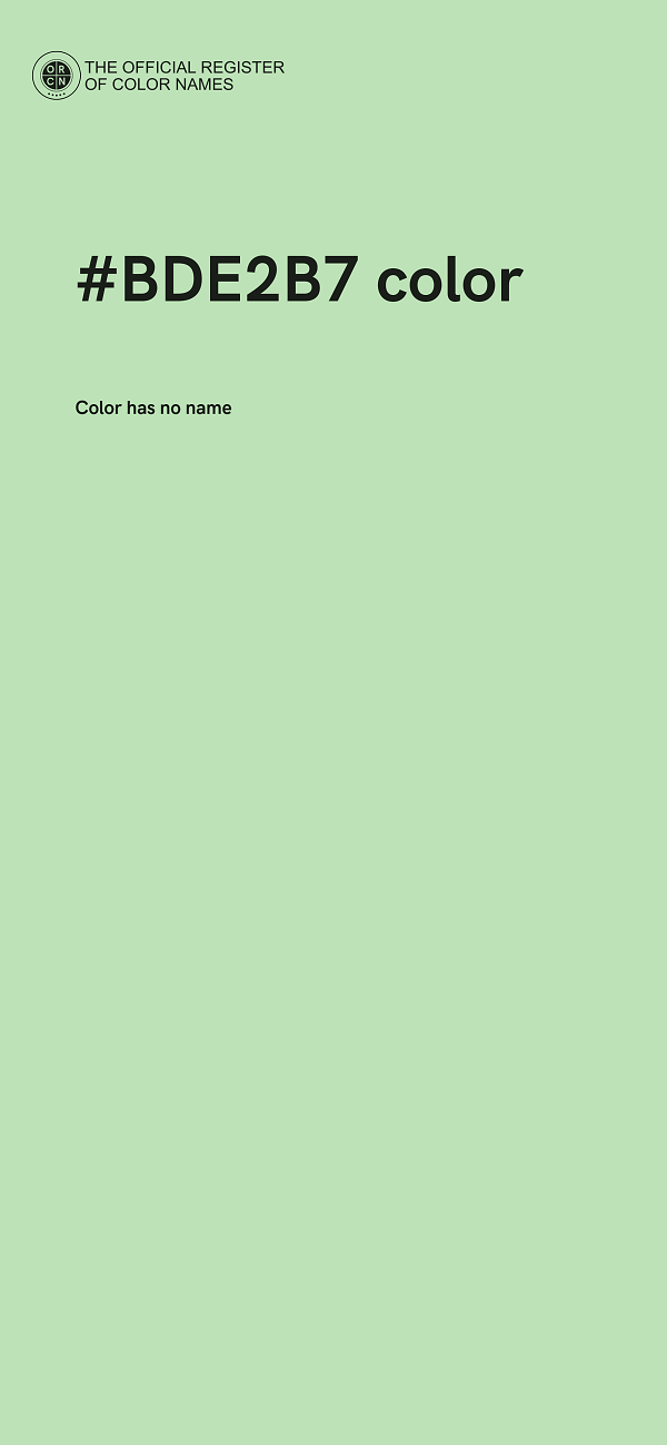 #BDE2B7 color image