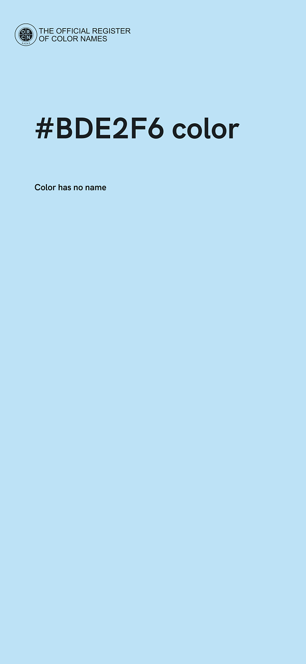 #BDE2F6 color image