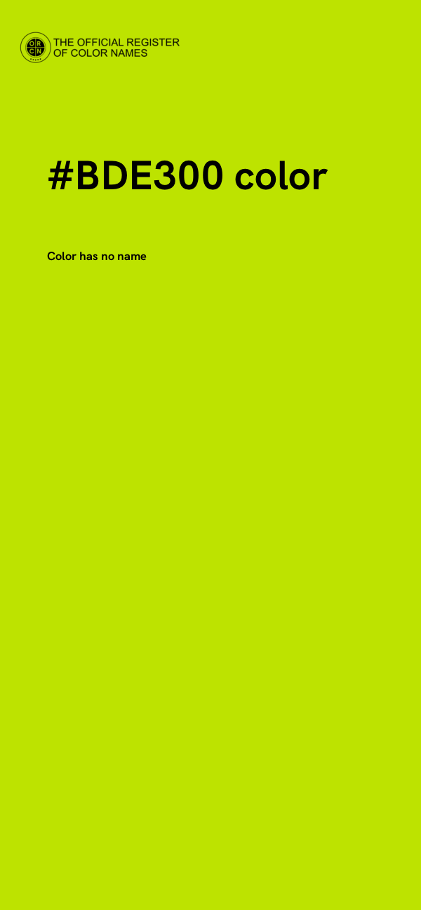 #BDE300 color image