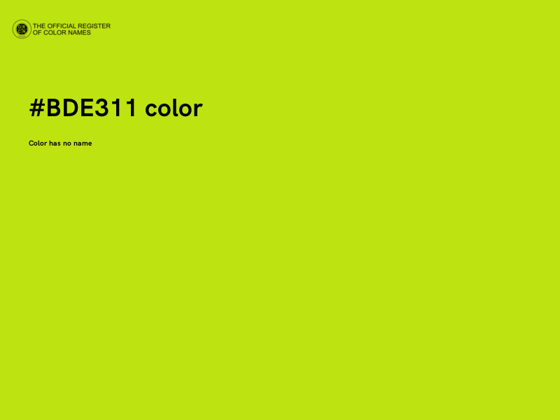 #BDE311 color image