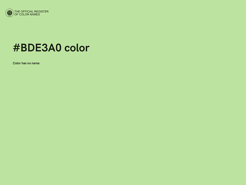 #BDE3A0 color image