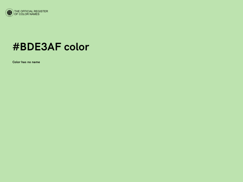 #BDE3AF color image
