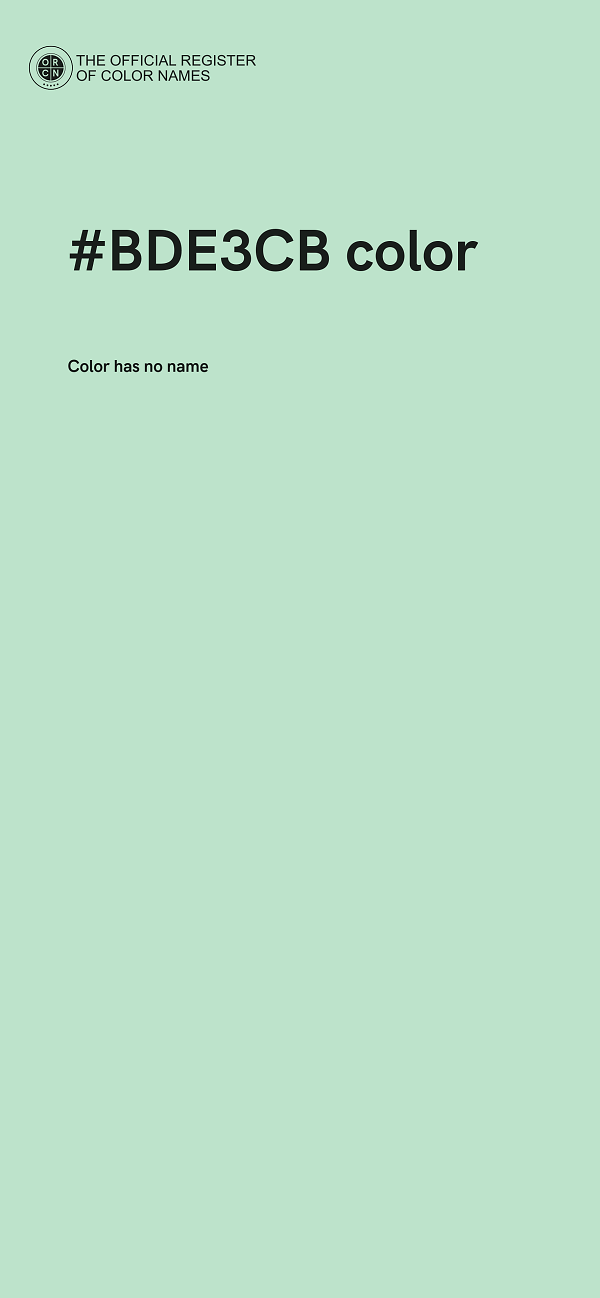 #BDE3CB color image