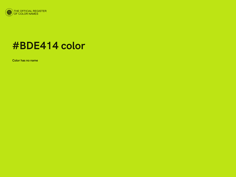 #BDE414 color image