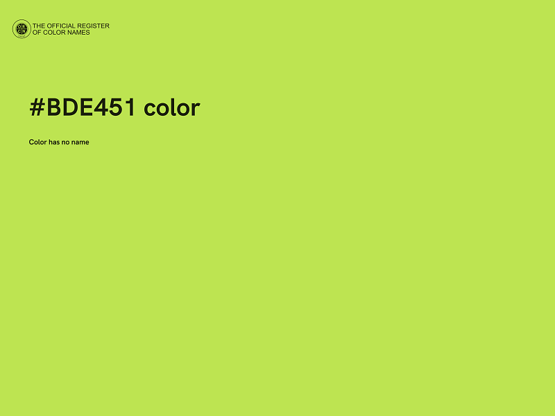 #BDE451 color image