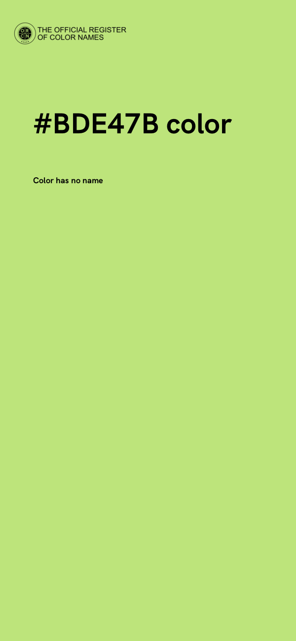 #BDE47B color image