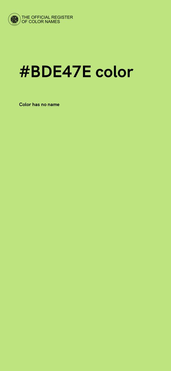 #BDE47E color image
