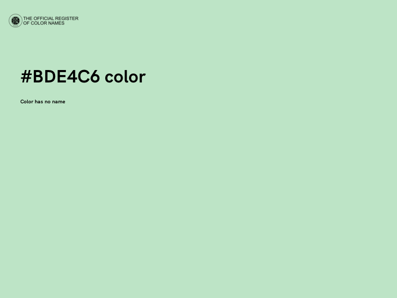 #BDE4C6 color image