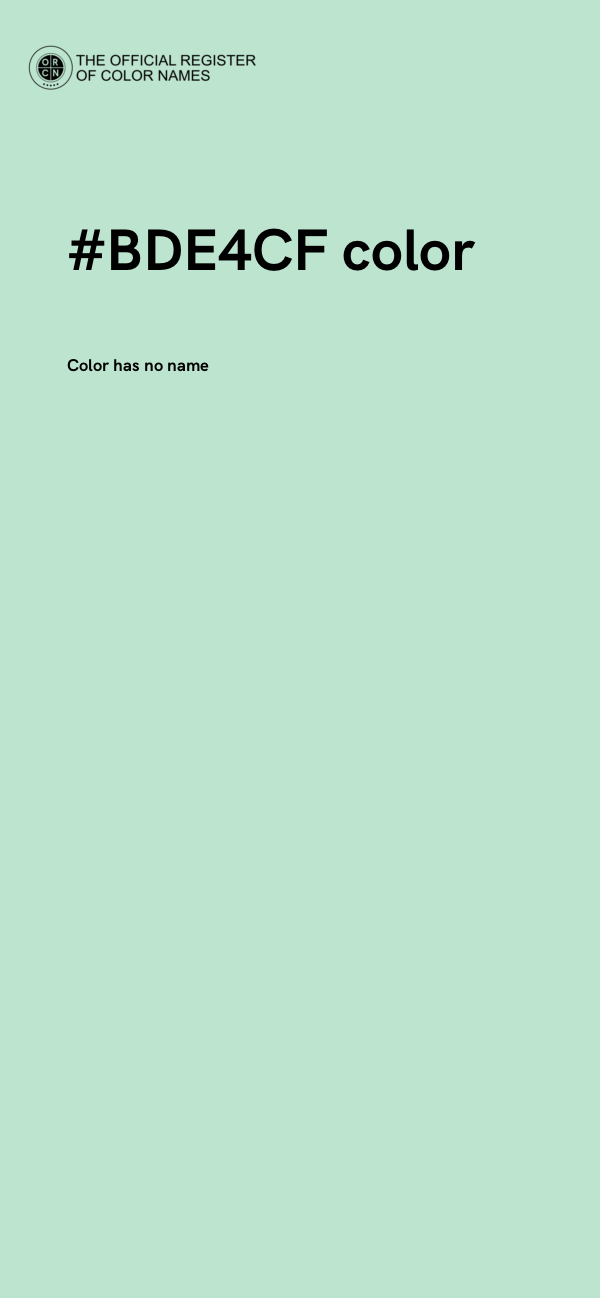 #BDE4CF color image