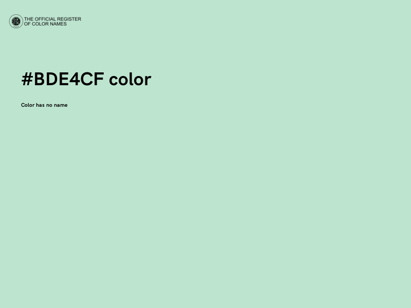 #BDE4CF color image