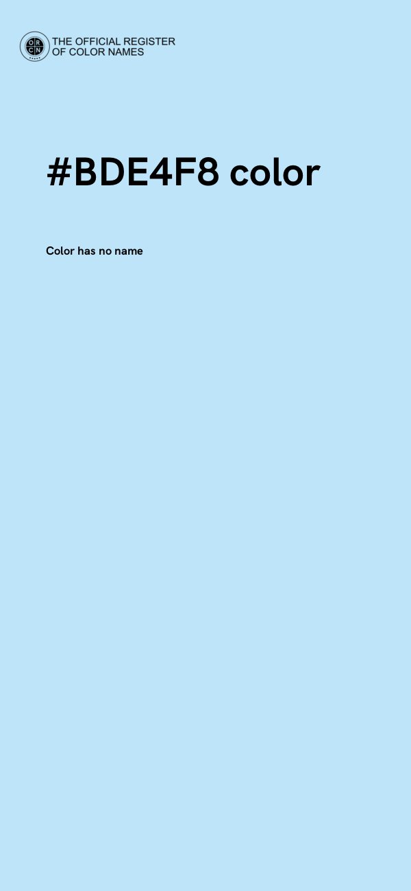 #BDE4F8 color image