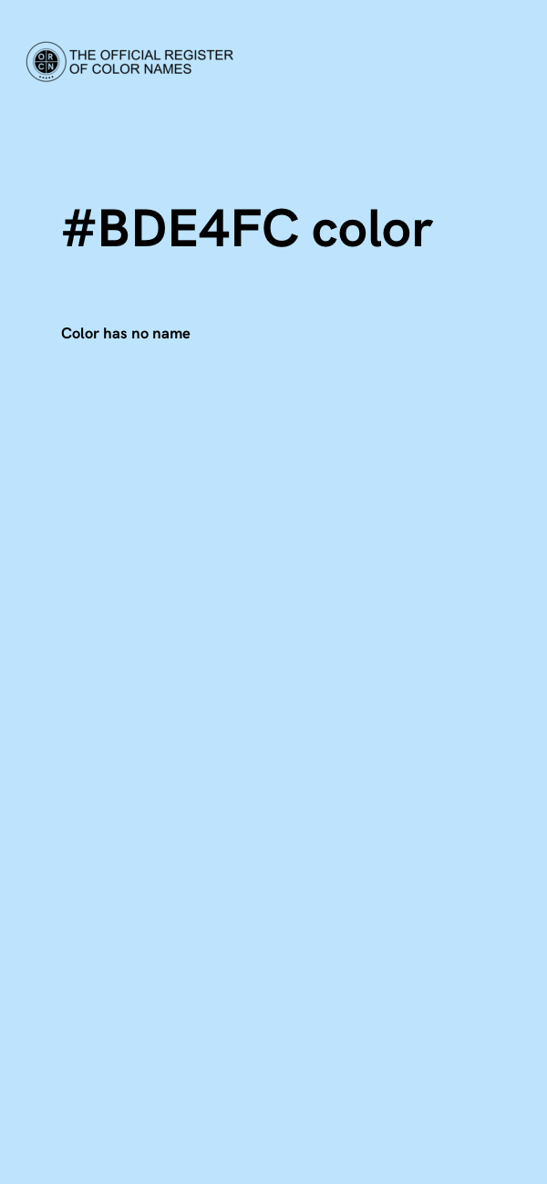 #BDE4FC color image