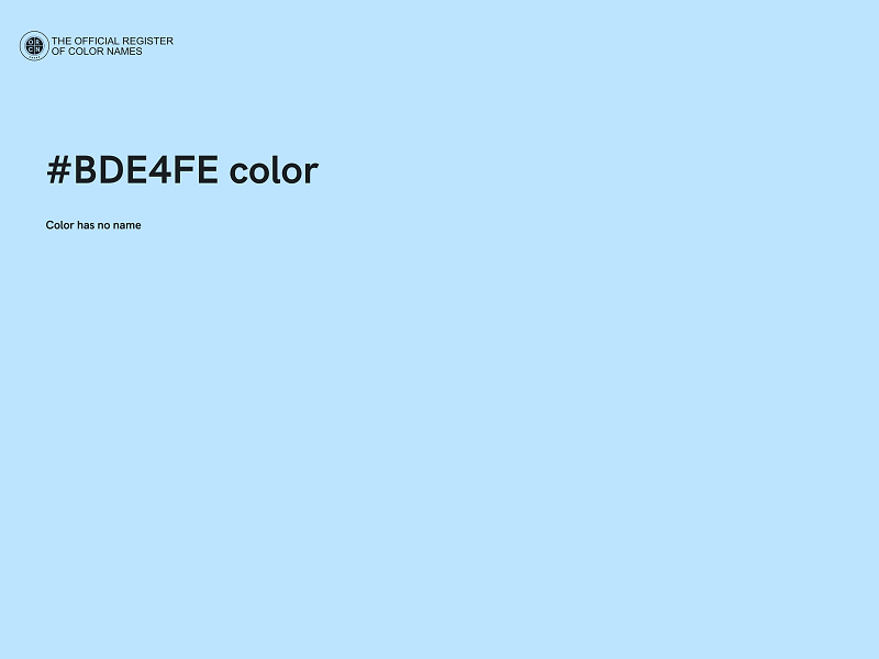 #BDE4FE color image