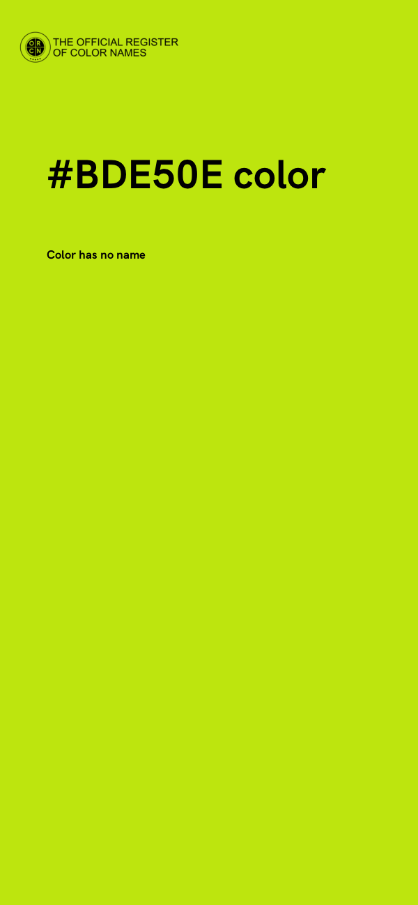 #BDE50E color image