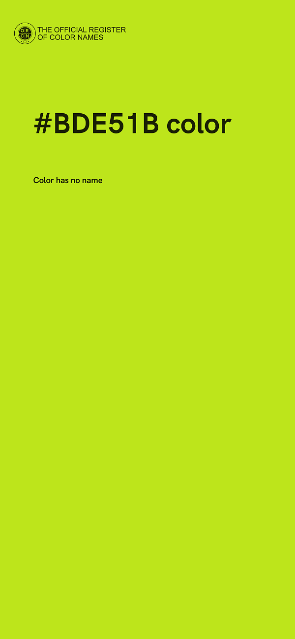 #BDE51B color image