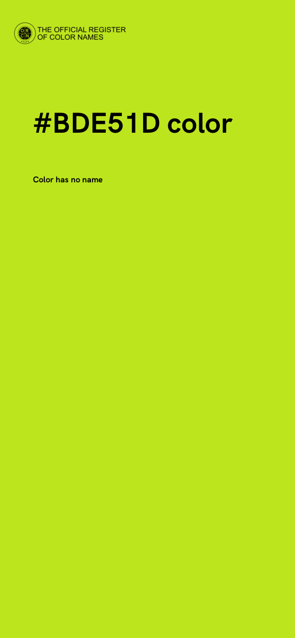 #BDE51D color image