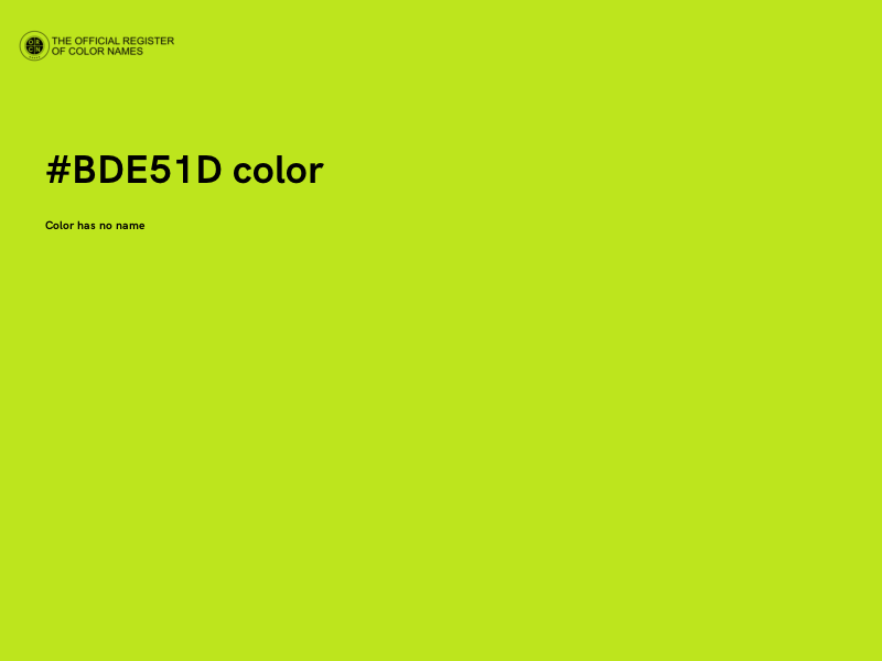 #BDE51D color image