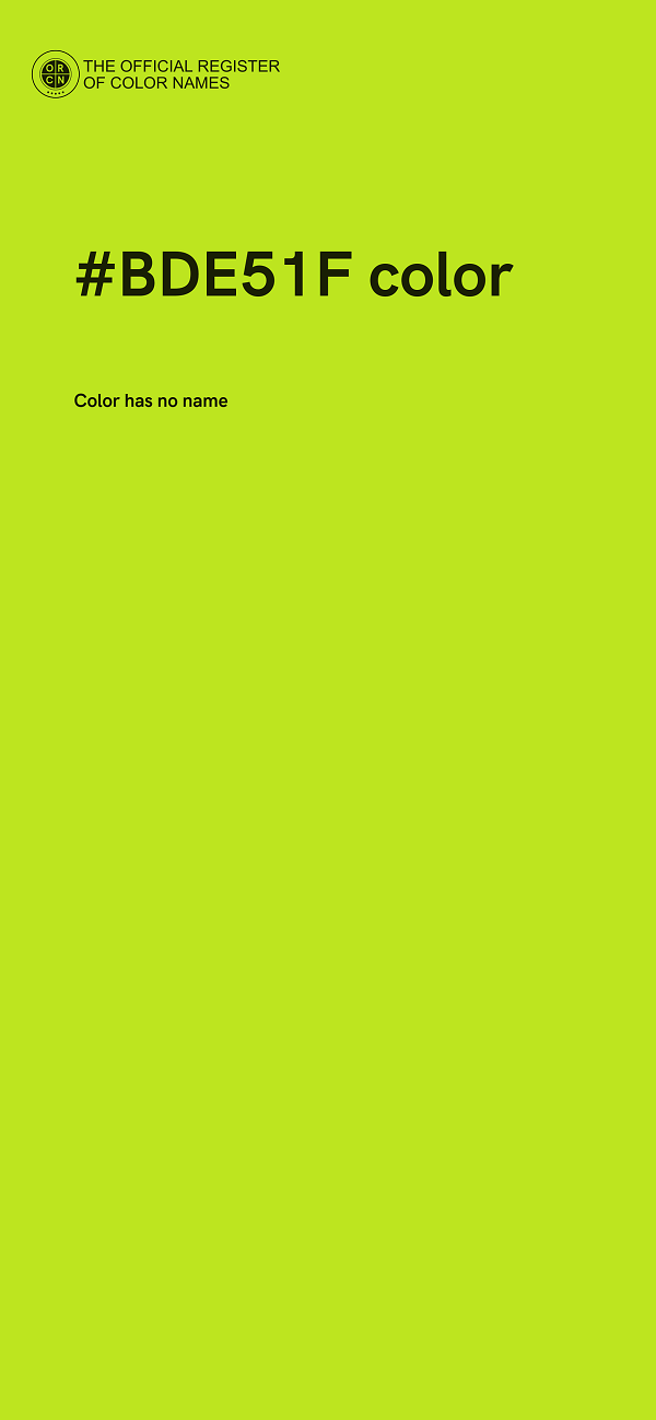 #BDE51F color image