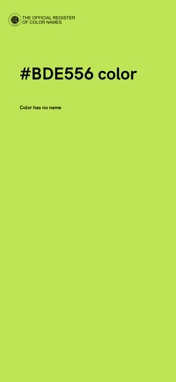 #BDE556 color image
