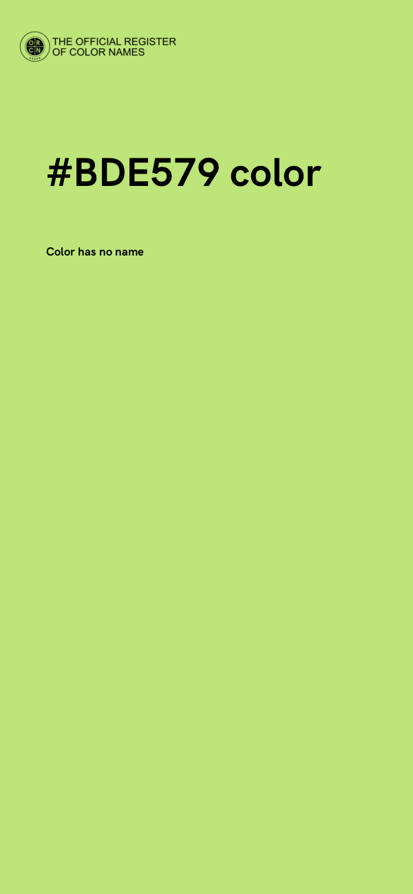 #BDE579 color image