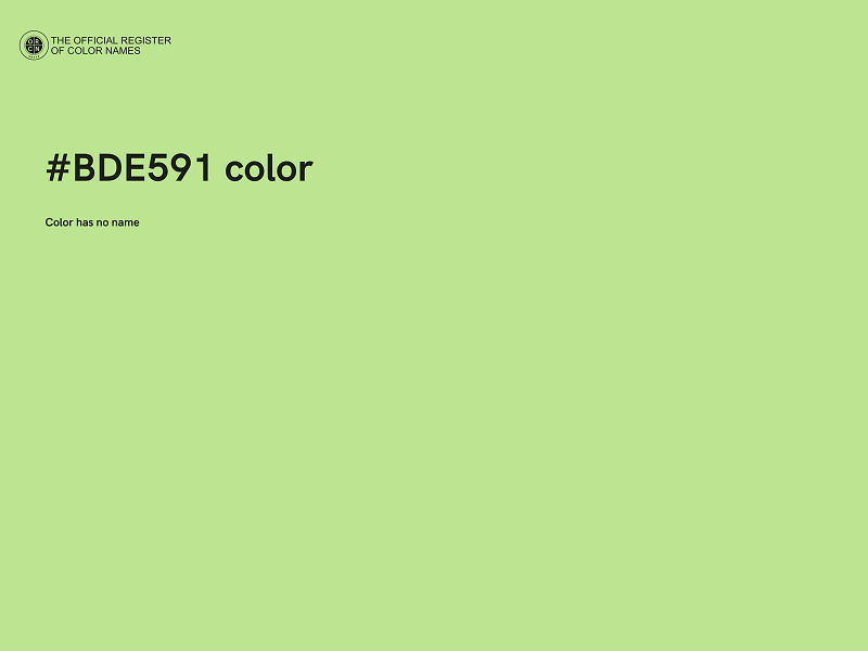 #BDE591 color image