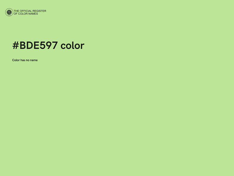 #BDE597 color image