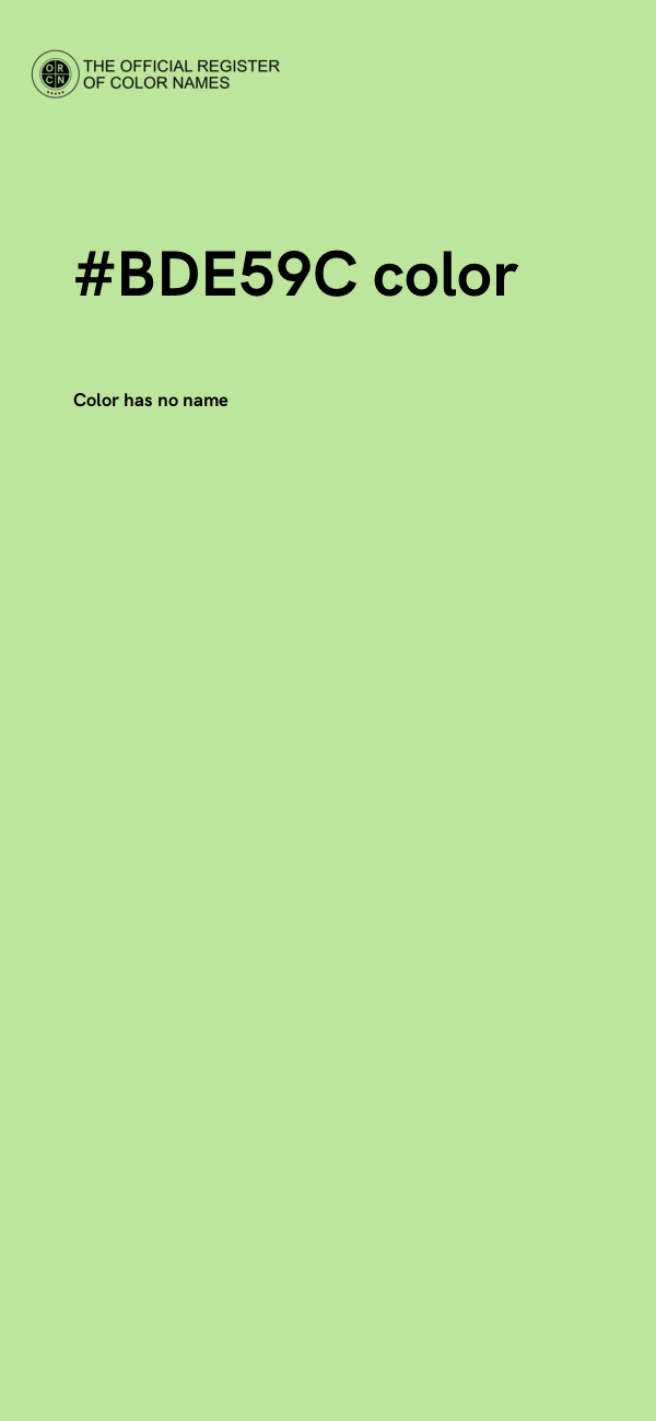 #BDE59C color image