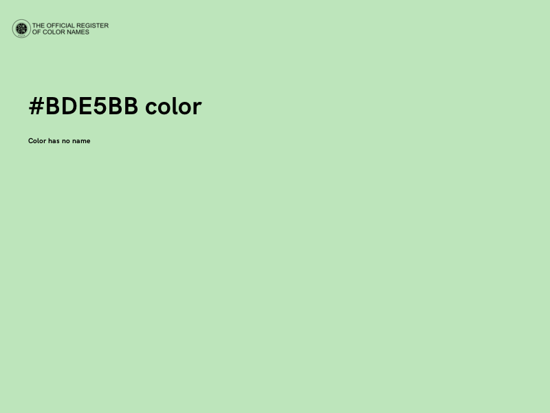 #BDE5BB color image