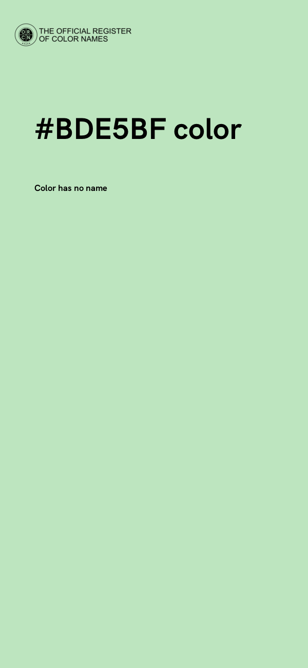 #BDE5BF color image