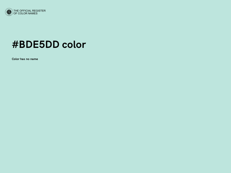#BDE5DD color image