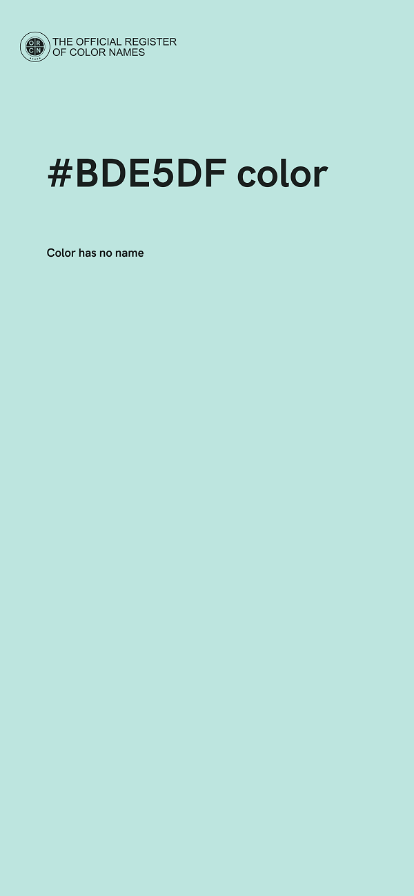 #BDE5DF color image