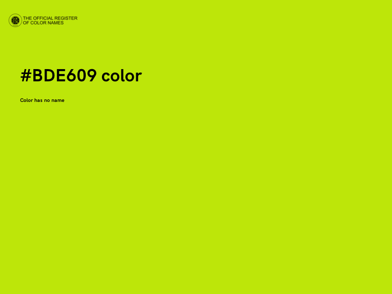 #BDE609 color image