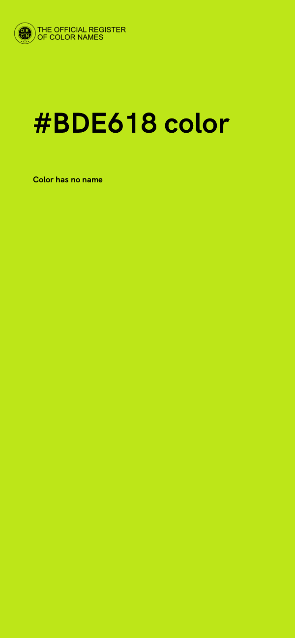 #BDE618 color image