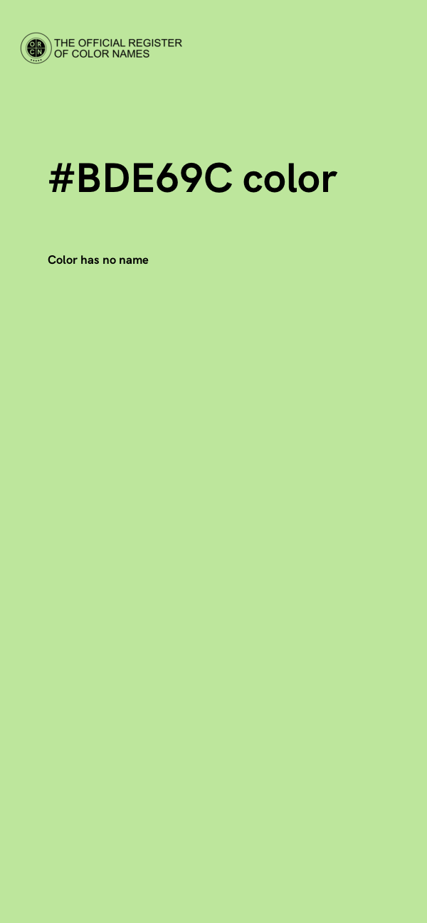 #BDE69C color image