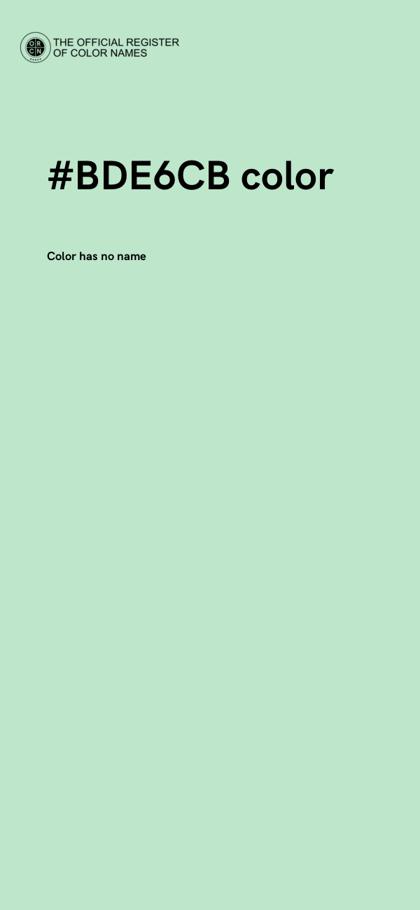 #BDE6CB color image