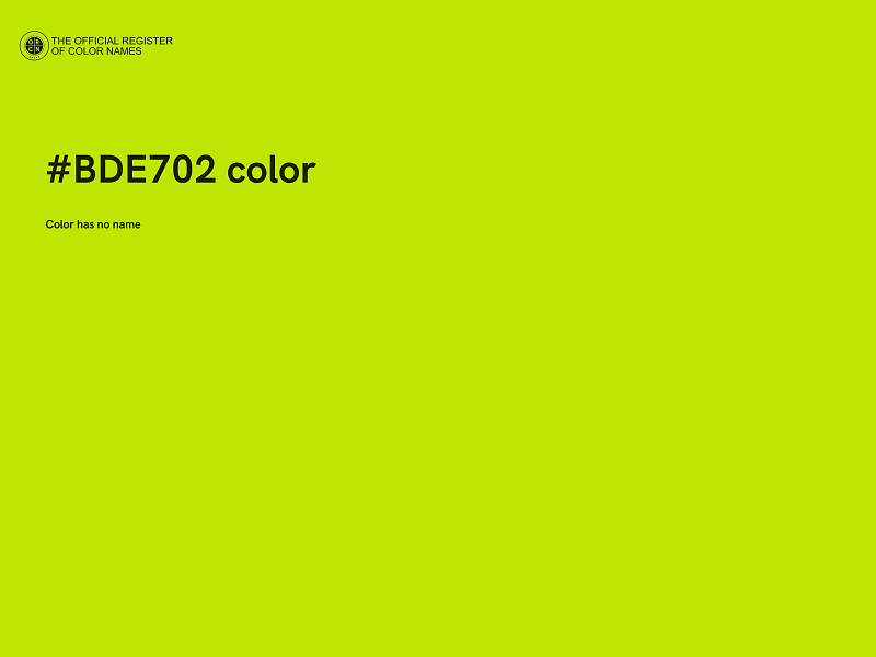 #BDE702 color image