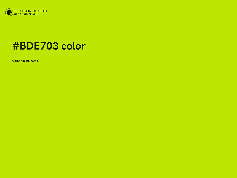 #BDE703 color image