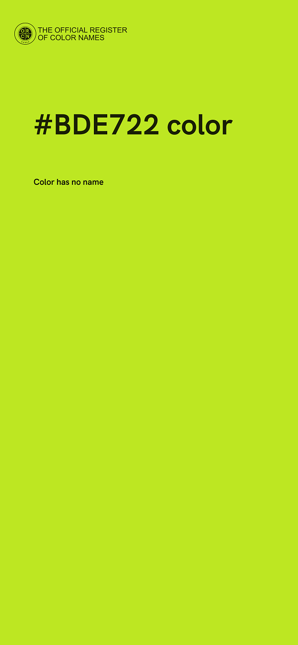 #BDE722 color image