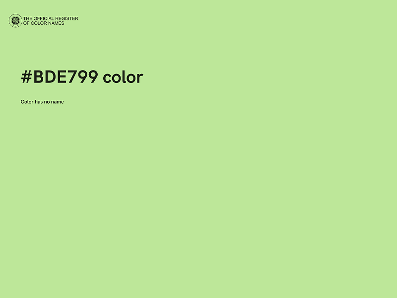 #BDE799 color image