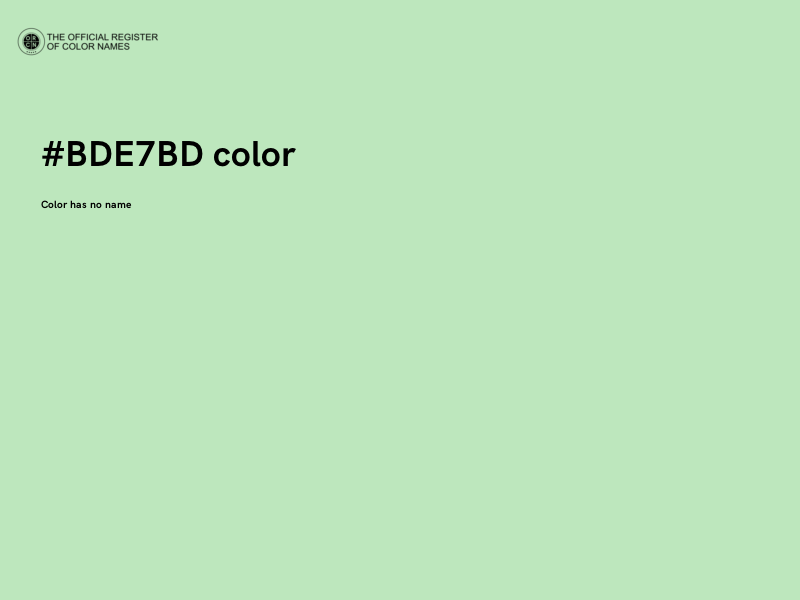 #BDE7BD color image