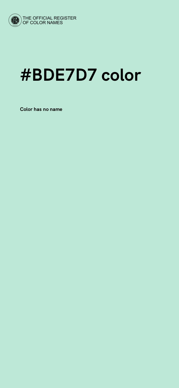 #BDE7D7 color image