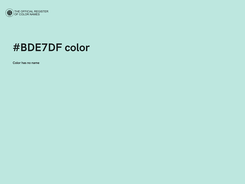 #BDE7DF color image